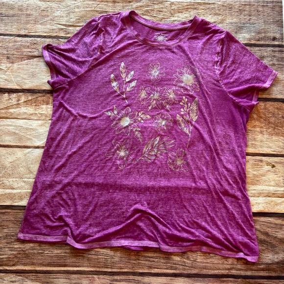 Lane Bryant Tops - Women’s Lane Bryant Purple/Pink Tshirt Size 18/20